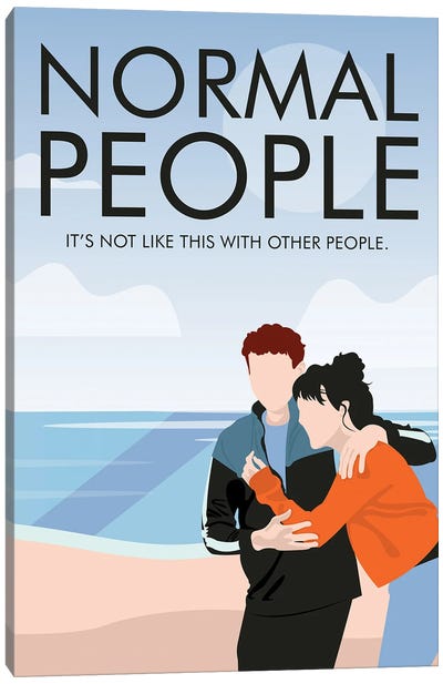 Normal People Minimalist Poster By Popate Canvas Art Print - Popate