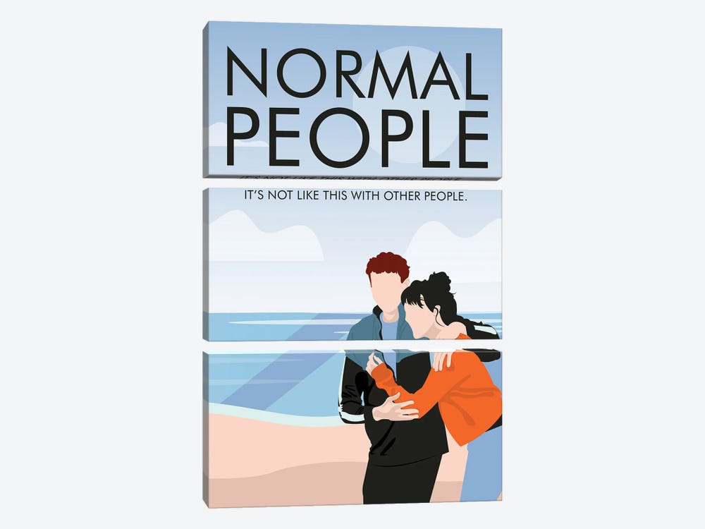 Normal People Minimalist Poster By Popate by Popate 3-piece Canvas Wall Art