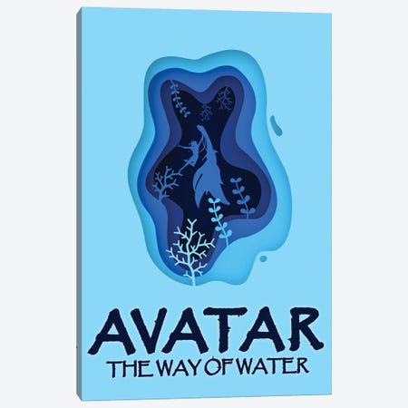 Avatar The Way Of Water Minimalist Poster Canvas Print #PTE316} by Popate Art Print
