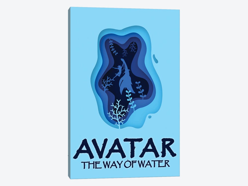 Avatar The Way Of Water Minimalist Poster by Popate 1-piece Canvas Art Print