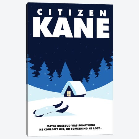 Citizen Kane Minimalist Poster Canvas Print #PTE317} by Popate Art Print