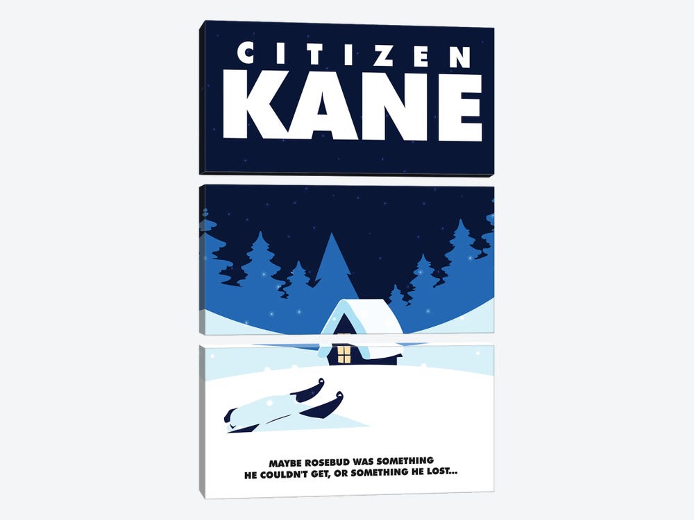 Citizen Kane Minimalist Poster by Popate 3-piece Canvas Art