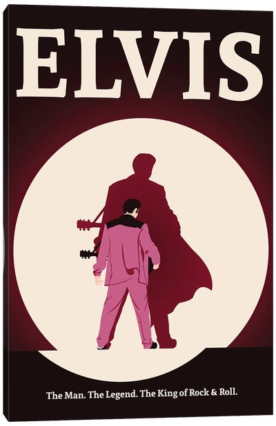Elvis Minimalist Poster Canvas Art Print - Elvis Presley