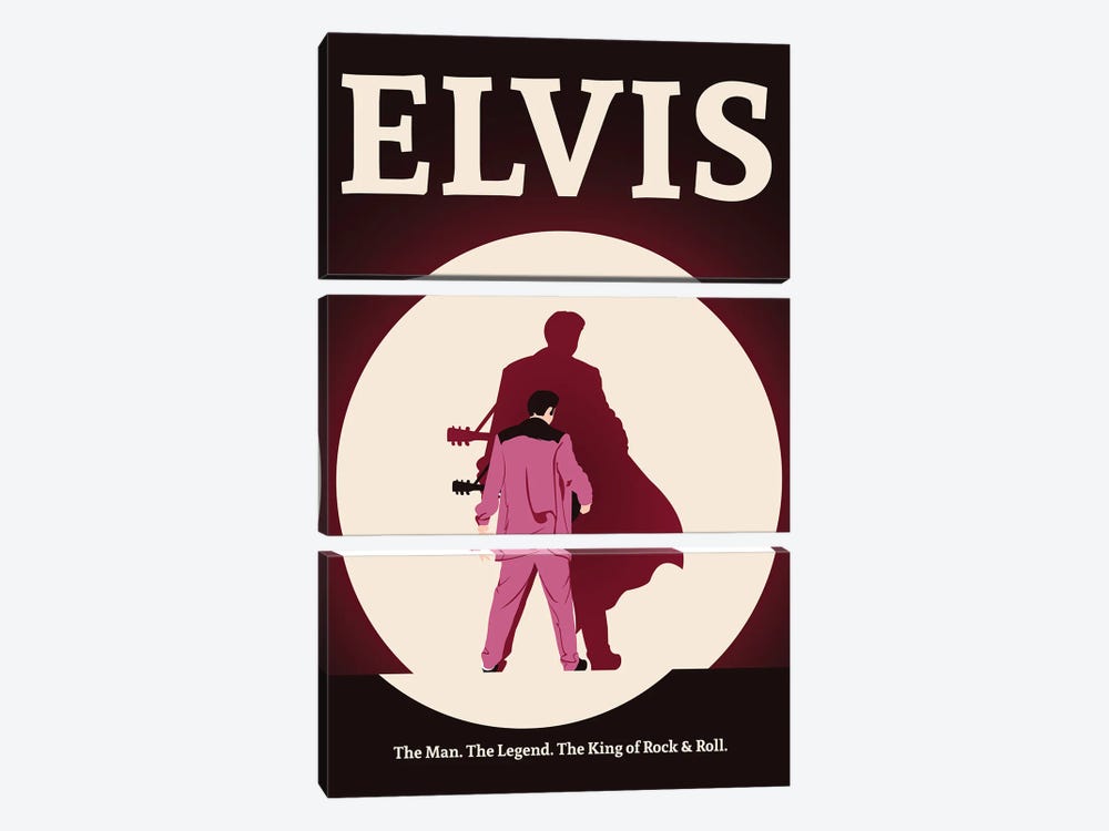 Elvis Minimalist Poster by Popate 3-piece Art Print