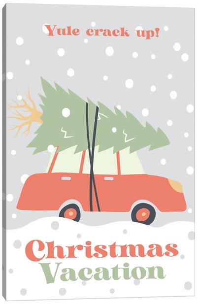 Christmas Vacation Minimalist Poster Canvas Art Print - Popate