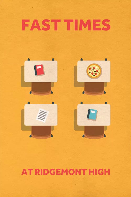 Fast Times At Ridgemont High Minimalist Poster by Popate wall art