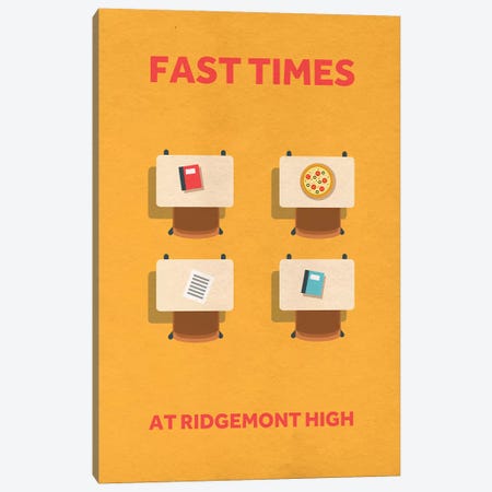 Fast Times At Ridgemont High Minimalist Poster Canvas Print #PTE31} by Popate Canvas Art Print