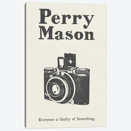 Perry Mason Minimalist Vintage Style Poster Canvas Print #PTE320} by Popate Art Print