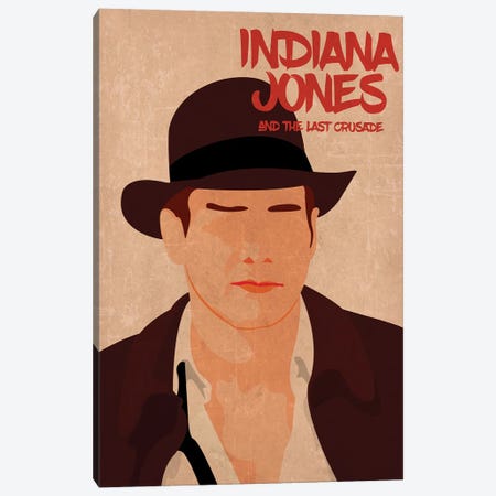 Indiana Jones And The Last Crusade Minimalist Poster Canvas Print #PTE321} by Popate Canvas Art Print