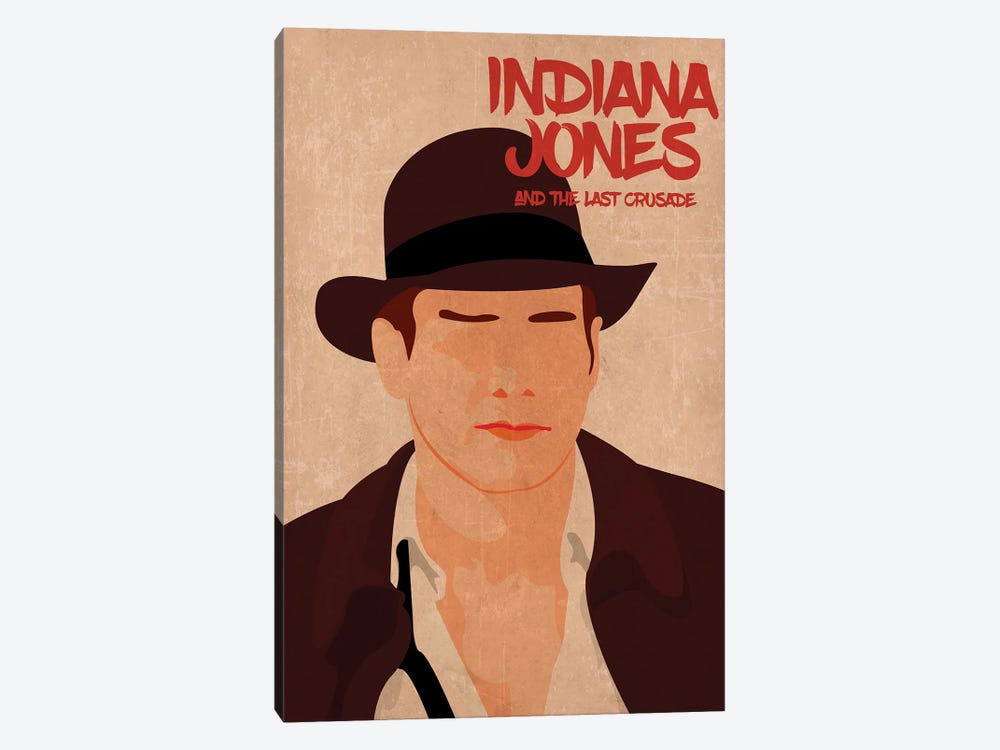 Indiana Jones And The Last Crusade Minimalist Poster by Popate 1-piece Canvas Art Print