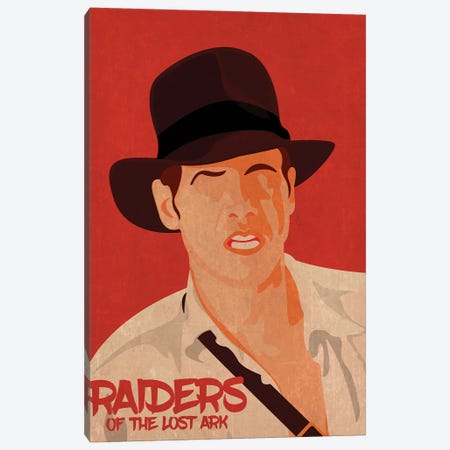 Indiana Jones And The Raiders Of The Lost Ark Minimalist Poster Canvas Print #PTE323} by Popate Art Print