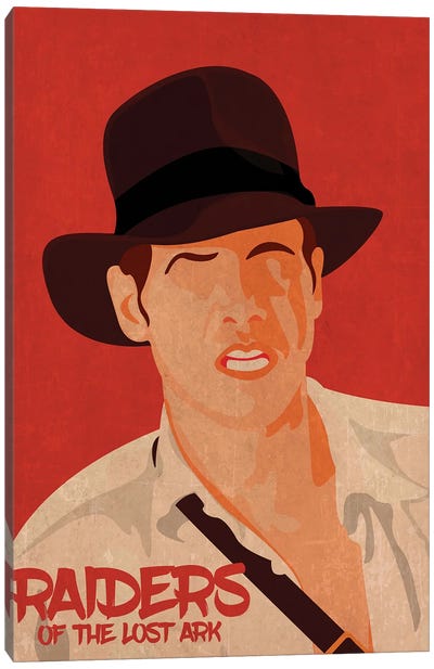 Indiana Jones And The Raiders Of The Lost Ark Minimalist Poster Canvas Art Print - Indiana Jones