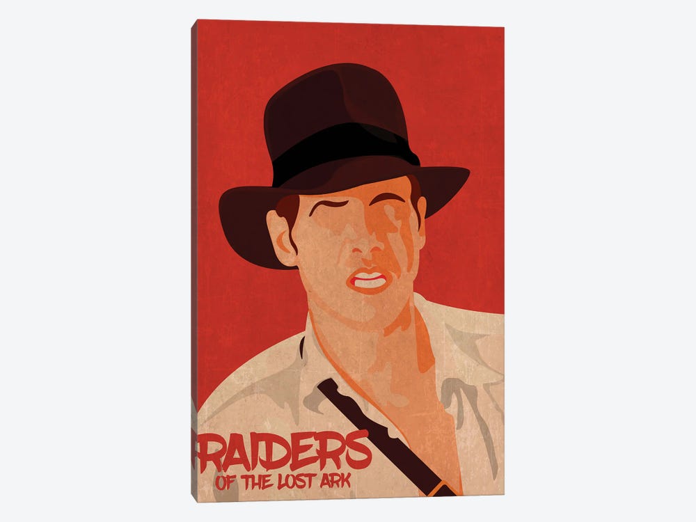 Indiana Jones And The Raiders Of The Lost Ark Minimalist Poster by Popate 1-piece Canvas Art Print