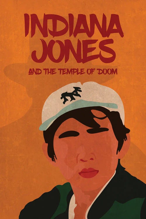 Indiana Jones And The Temple Of Doom Minimalist Poster - Short Round