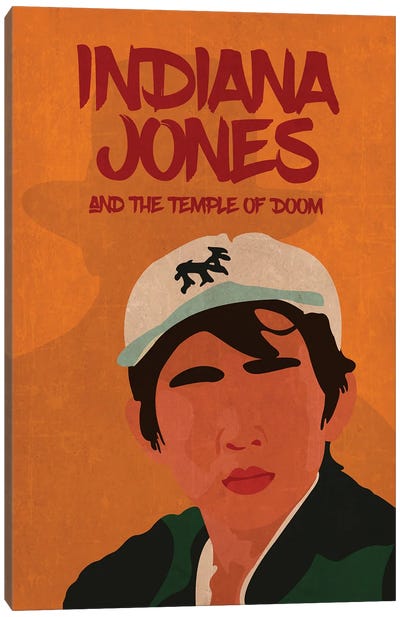 Indiana Jones And The Temple Of Doom Minimalist Poster - Short Round Canvas Art Print - Popate