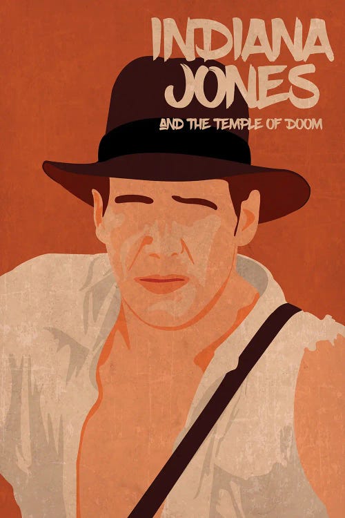 Indiana Jones And The Temple Of Doom Minimalist Poster by Popate wall art