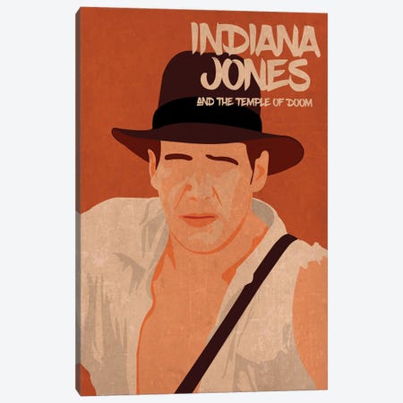 Indiana Jones And The Temple Of Doom Minimalist Poster Canvas Print #PTE325} by Popate Canvas Artwork