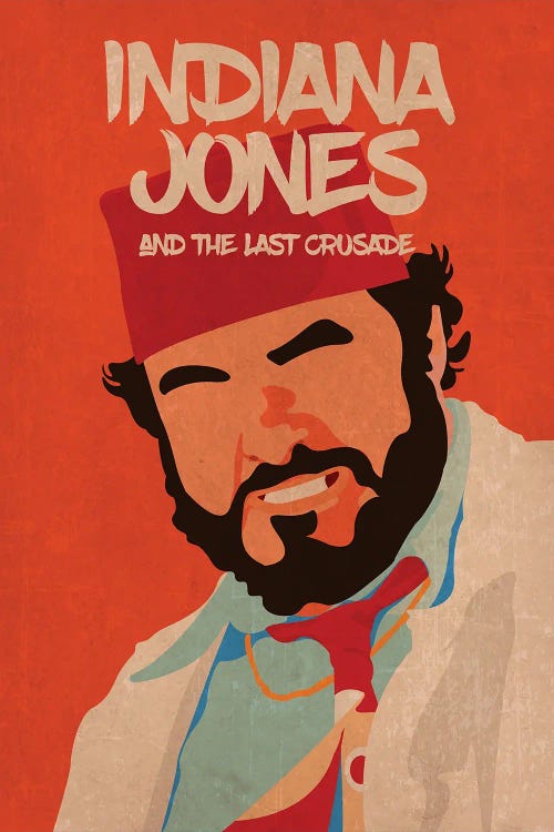 Indiana Jones And The Last Crusade Minimalist Poster - Sallah by Popate wall art