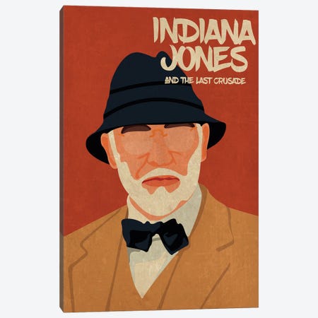 Indiana Jones And The Last Crusade Minimalist Poster - Henry Jones Sr Canvas Print #PTE327} by Popate Canvas Art