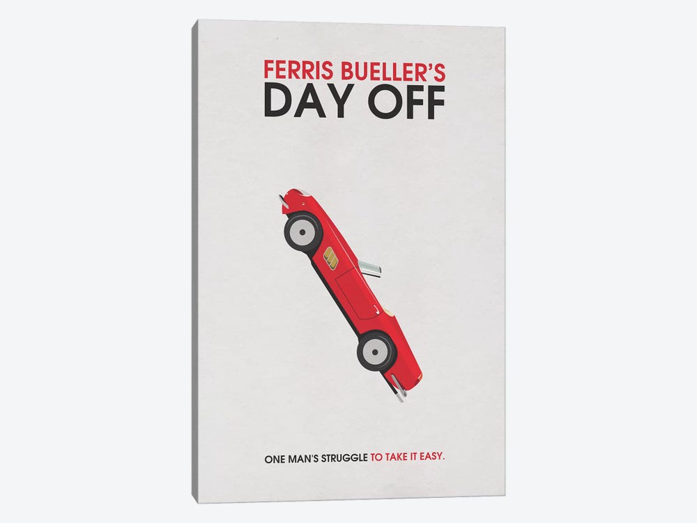 Ferris Bueller's Day Off Alternative Minimalist Poster by Popate 1-piece Canvas Art Print