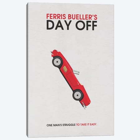 Ferris Bueller's Day Off Alternative Minimalist Poster Canvas Print #PTE32} by Popate Canvas Print
