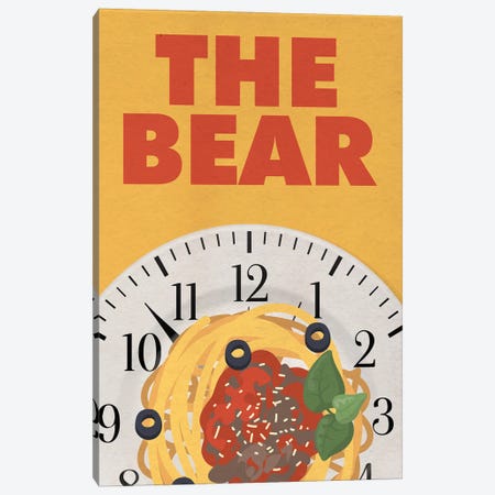 The Bear Minimalist Poster - Sense Of Urgency Canvas Print #PTE337} by Popate Art Print