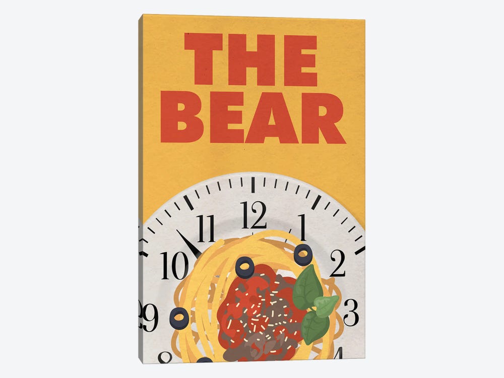 The Bear Minimalist Poster - Sense Of Urgency by Popate 1-piece Canvas Artwork