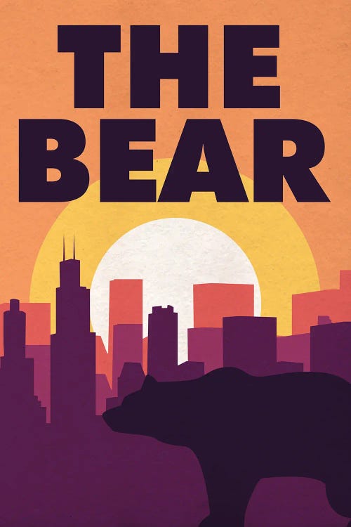 The Bear Minimalist Poster by Popate wall art