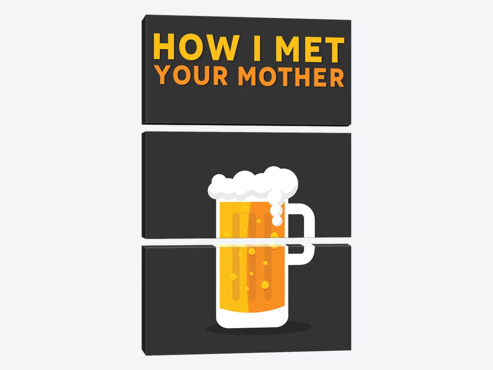 How I Met Your Mother Minimalist Poster 3-piece Canvas Artwork