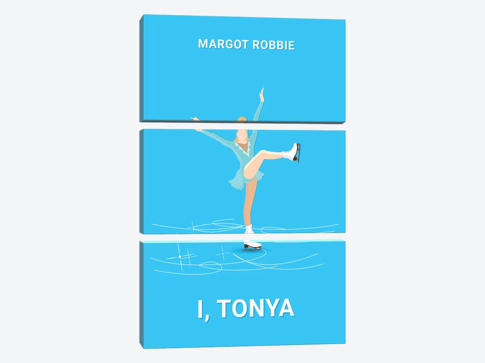 I, Tonya Minimalist Poster by Popate 3-piece Canvas Art Print