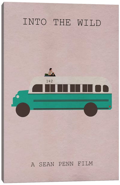 Into The Wild Minimalist Poster Canvas Art Print - Biographical Movie Art