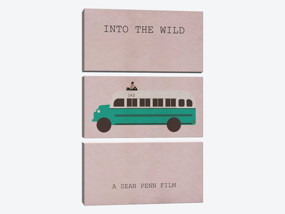 Into The Wild Minimalist Poster by Popate 3-piece Canvas Art