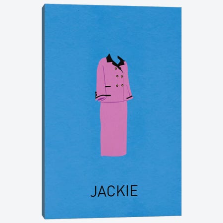 Jackie Minimalist Poster Canvas Print #PTE38} by Popate Art Print