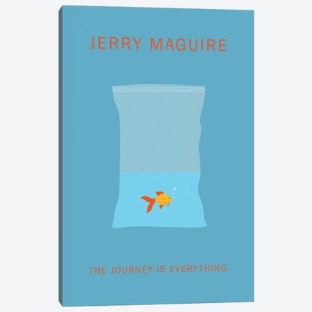 Jerry Maguire Minimalist Poster Canvas Print #PTE39} by Popate Art Print