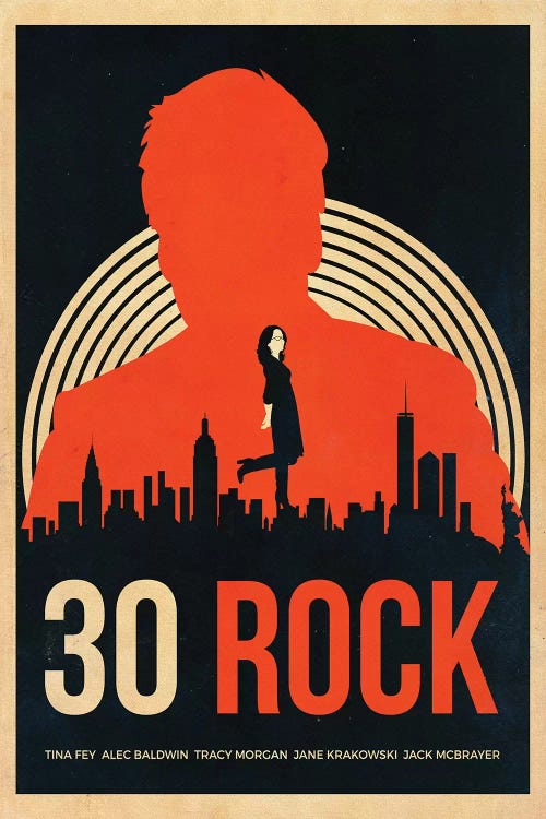 30 Rock Alternative Vintage Poster