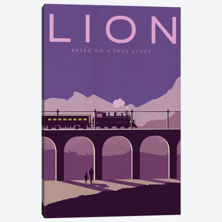 Lion Alternative Poster Canvas Print #PTE42} by Popate Canvas Artwork