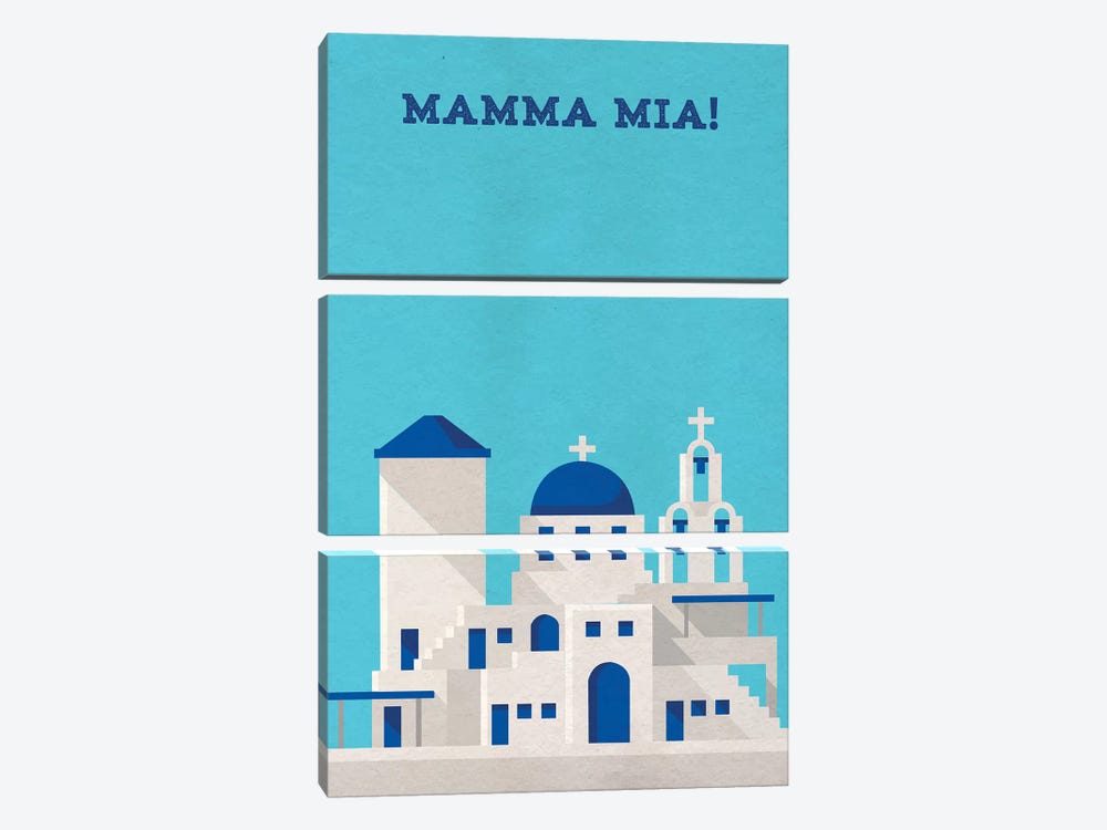 Mamma Mia! Minimalist Poster by Popate 3-piece Canvas Wall Art
