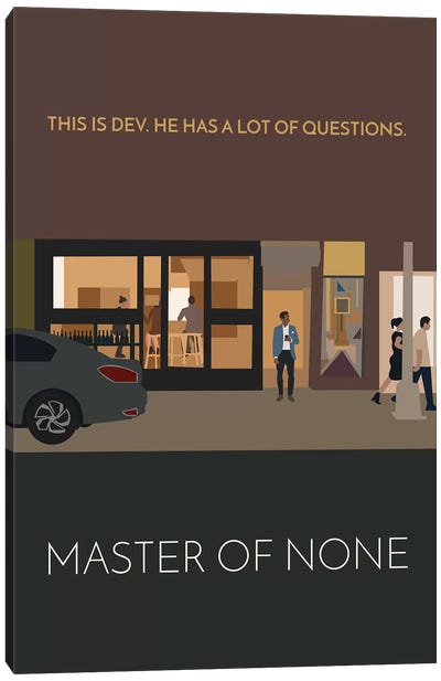 Master Of None Minimalist Poster Canvas Art Print - Sitcoms & Comedy TV Show Art