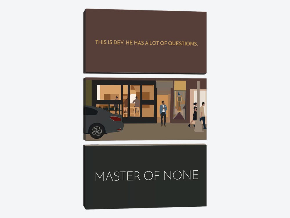 Master Of None Minimalist Poster by Popate 3-piece Canvas Art