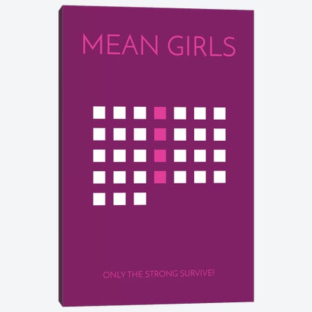 Mean Girls Minimalist Poster Canvas Print #PTE47} by Popate Art Print