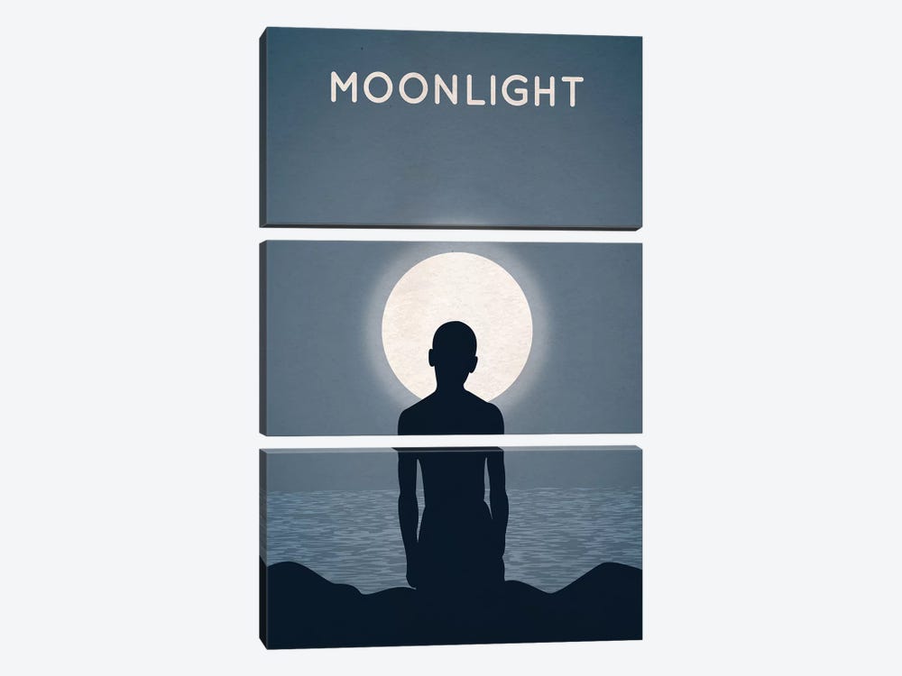 Moonlight Alternative Minimalist Poster by Popate 3-piece Art Print