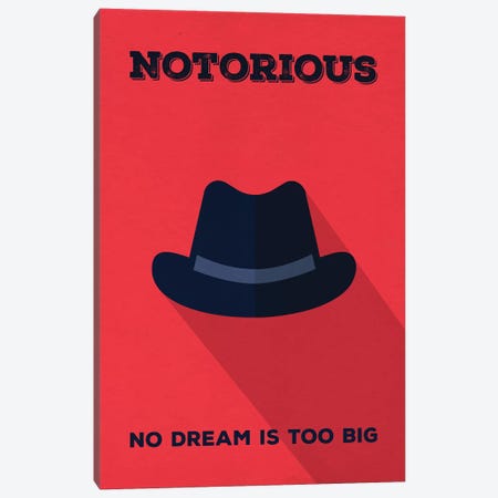 Notorious Minimalist Poster Canvas Print #PTE53} by Popate Art Print