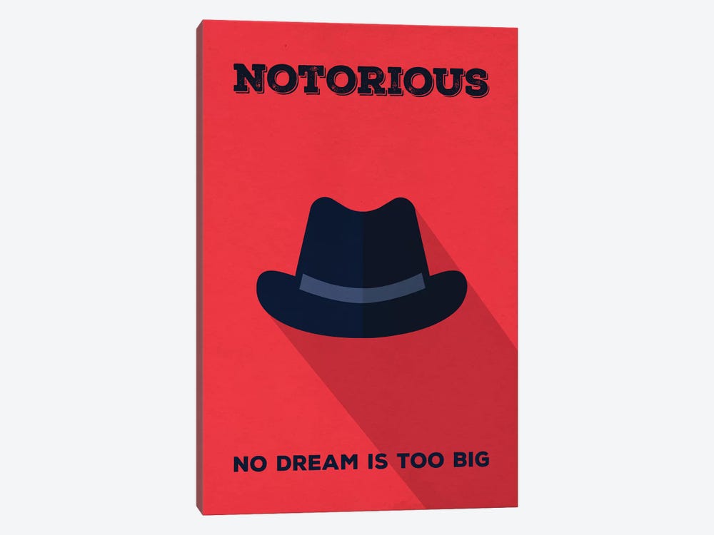 Notorious Minimalist Poster by Popate 1-piece Canvas Artwork