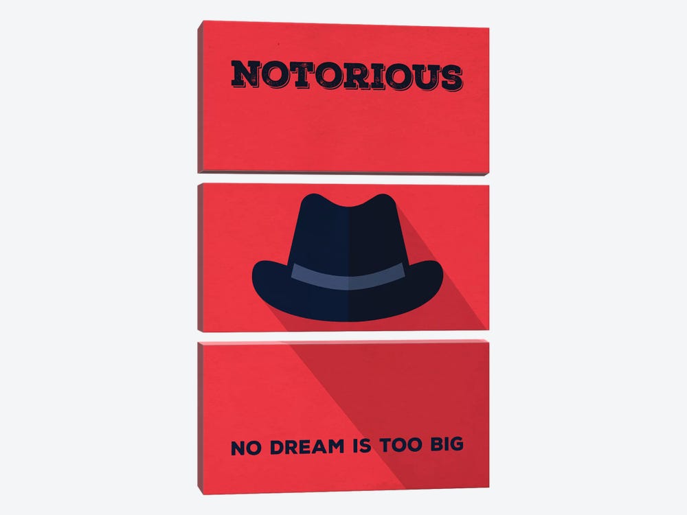 Notorious Minimalist Poster by Popate 3-piece Canvas Artwork