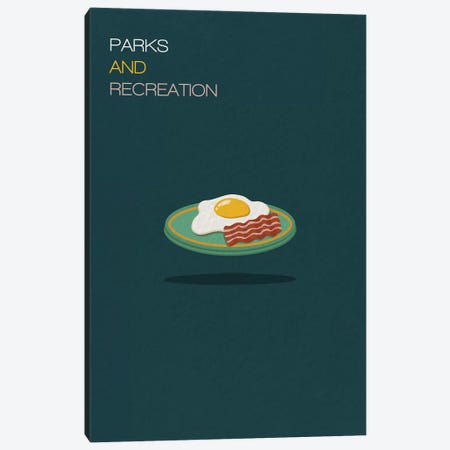 Parks And Recreation Minimalist Poster Canvas Print #PTE55} by Popate Canvas Art