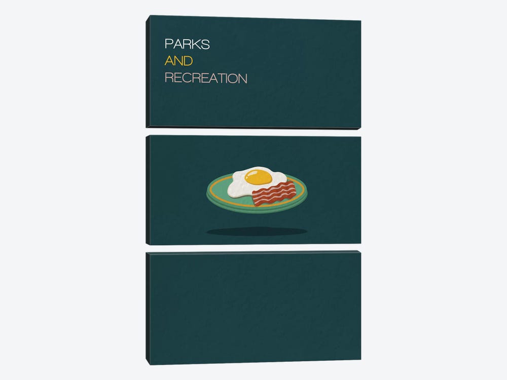 Parks And Recreation Minimalist Poster by Popate 3-piece Canvas Art