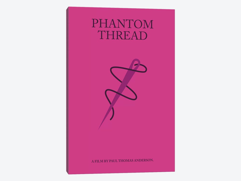 Phantom Thread Minimalist Poster by Popate 1-piece Canvas Art Print