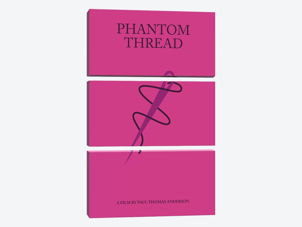 Phantom Thread Minimalist Poster by Popate 3-piece Canvas Art Print
