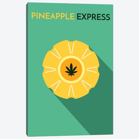 Pineapple Express Minimalist Poster Canvas Print #PTE57} by Popate Canvas Artwork