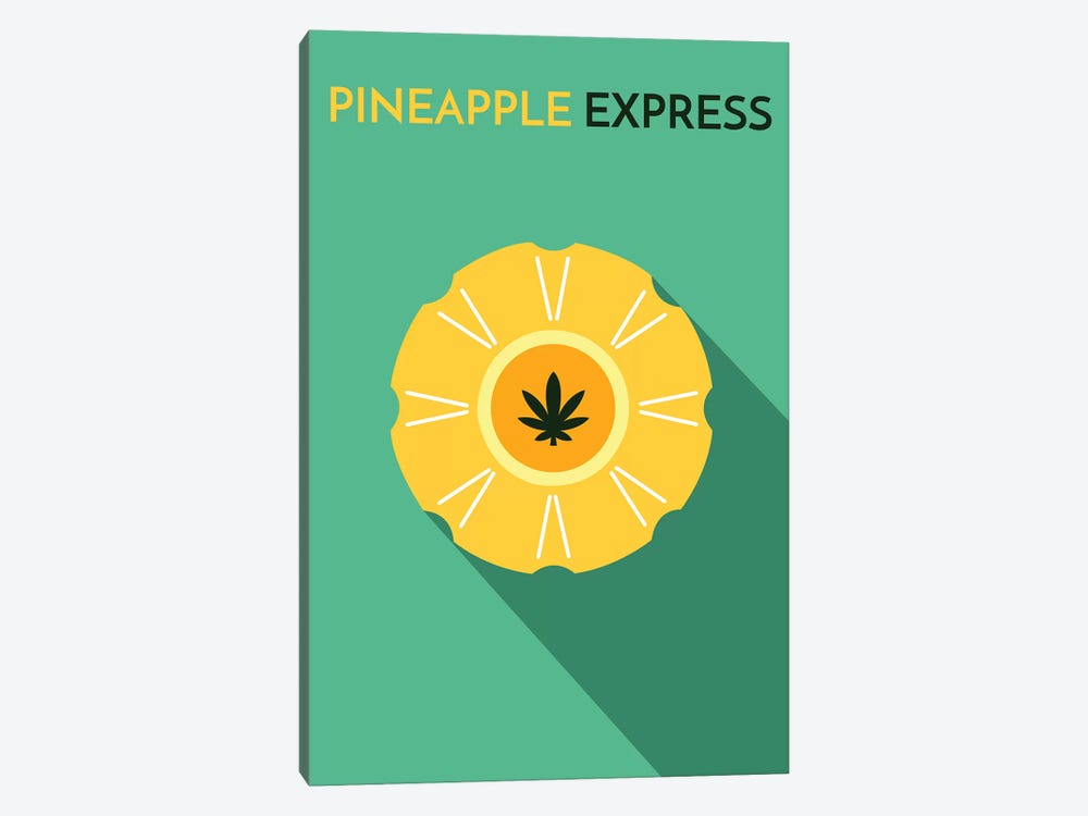 Pineapple Express Minimalist Poster by Popate 1-piece Canvas Wall Art